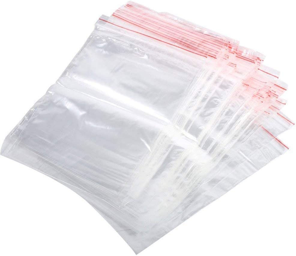100Pcs Resealable Clear Zipper Poly Bags, Reclosable Ziplock Plastic Storage Packaging Bags for Jewelry, Food, Candy, Nut (5X7.5 Inches) image number 5