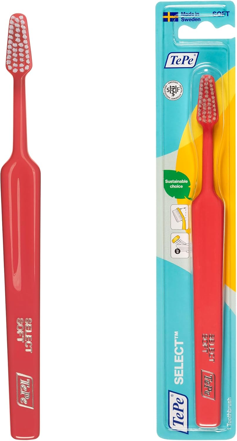 Tepe Select Toothbrush, Soft, Purple, 1Pc, Efficient for Plaque Removal with Tapered Brush Heads, Gentle Cleaning with Soft Bristle Toothbrush image number 5