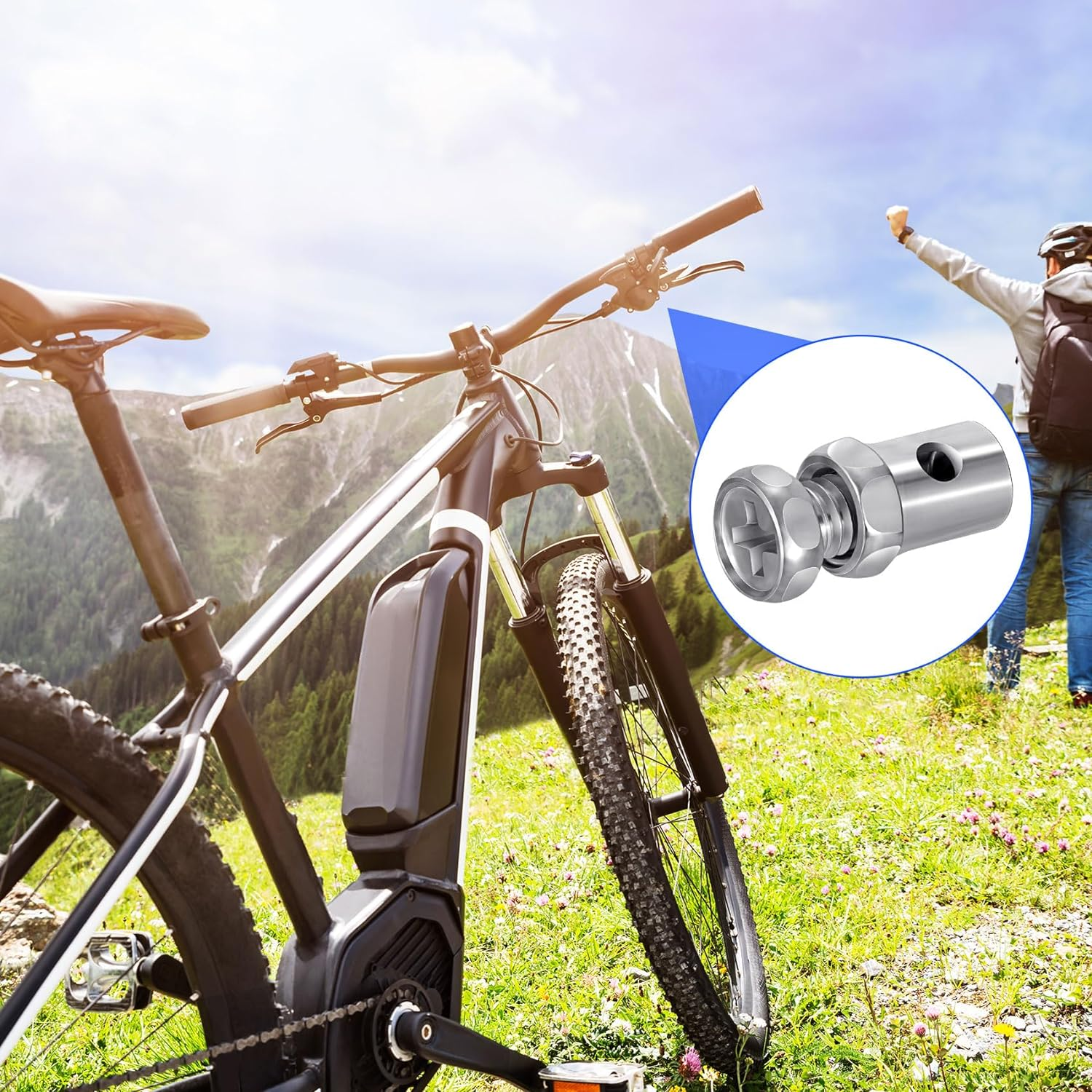 OIIKI 40PCS 1/8" Throttle Cable Ends, 3Mm Cable Stop Lock Clamps, Metal Brake Cable Accessories for Go Kart, Bicycle, Motorcycle, Scooter -Silver image number 5