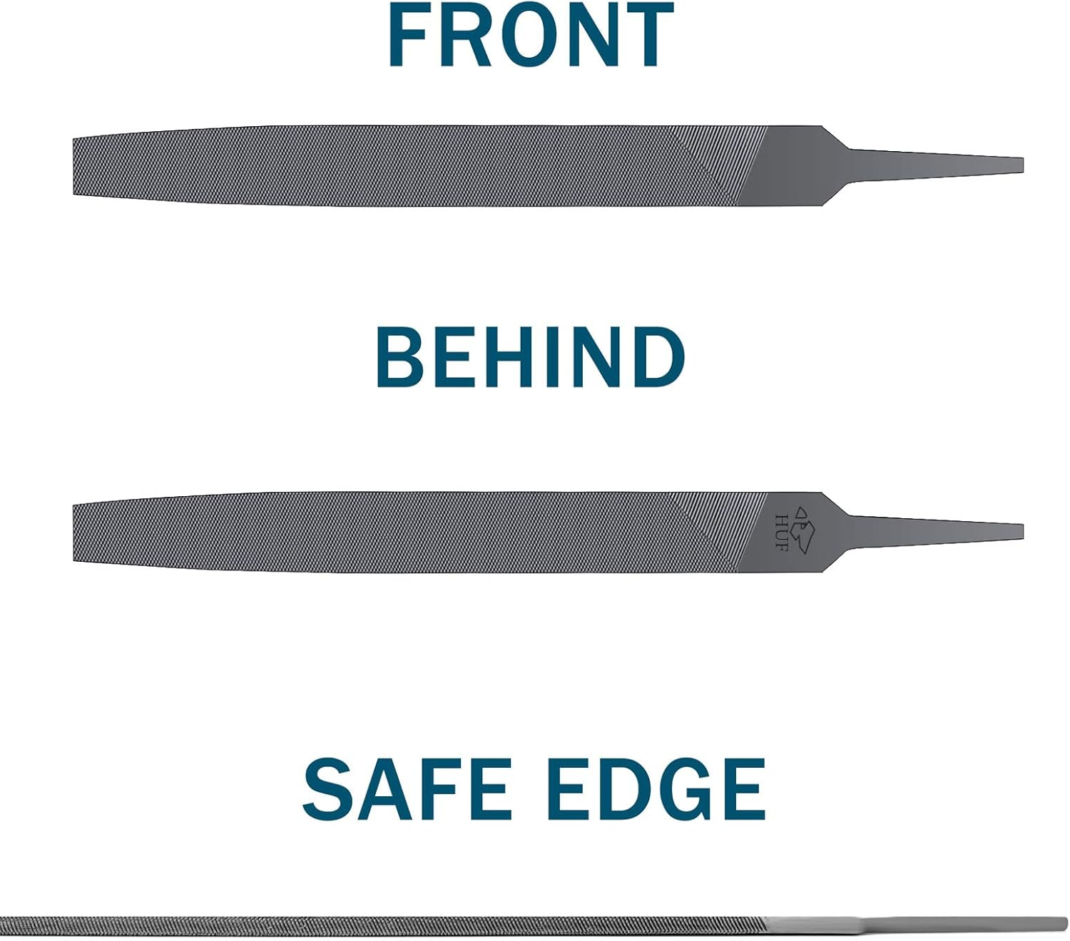 6-Inch Flat Medium Cut File Double Cut Teeth High Carbon Steel Hand File Single Cut Hardened without Handle Ideal for Wood, Metal, Plastic image number 5