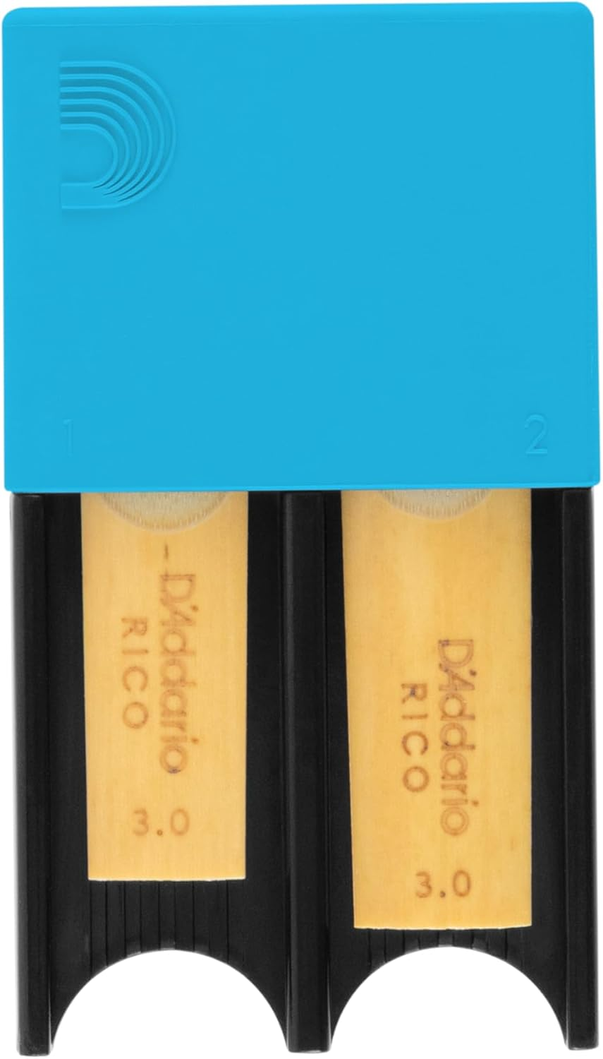 D'Addario Woodwinds Reed Guard for Bb Clarinet and Alto Saxophone, Blue