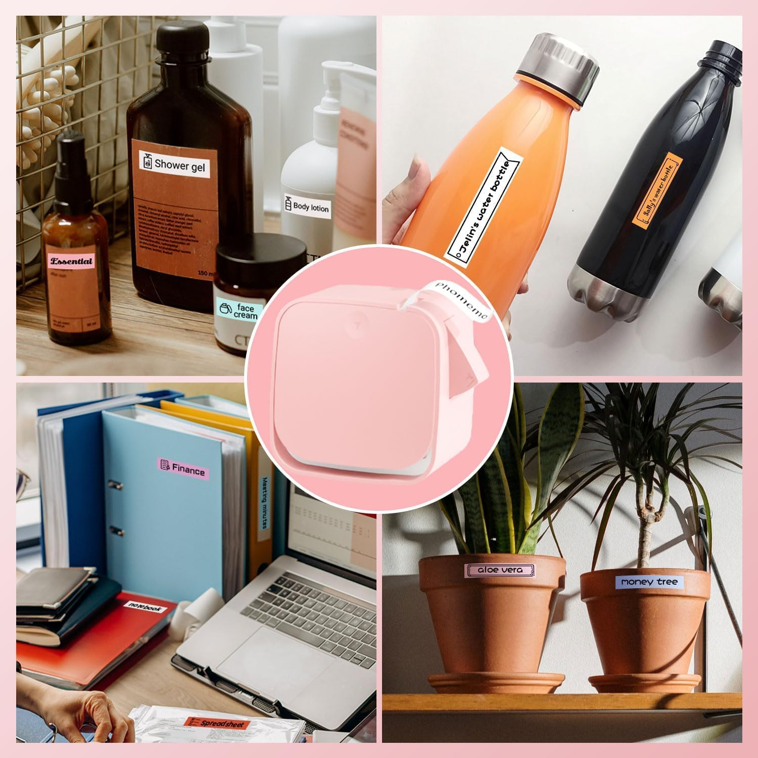 Phomemo Label Tape- Compatible with M960 Label Maker, 12Mm 0.5 Inch, 4M, Black on Clear, for PT-M95 PT-90 PT-70 PT-65 PT-85,M960 Label Maker, Compatible with P Touch M Tape,M231 MK231-(6 Pack)