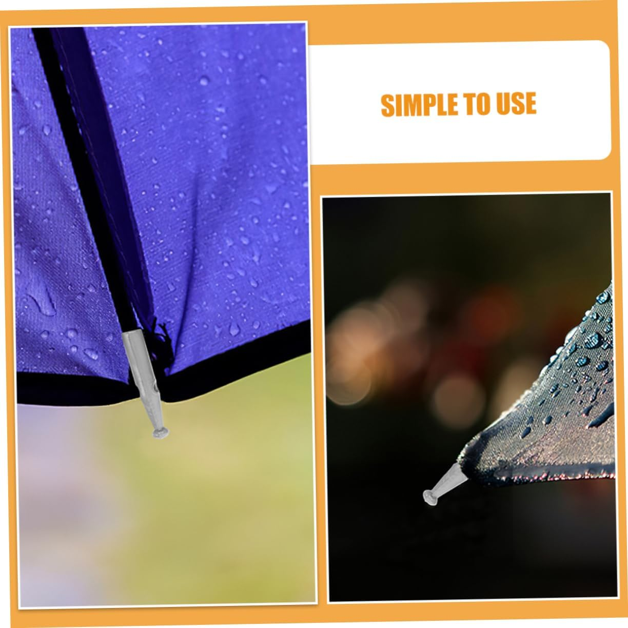 BESPORTBLE Umbrella Tail Beads Repair Parts 20Pcs 3Mm Hole Plastic Small Rain Umbrella Tail Beads Anti-Wear for Outdoor Use image number 2