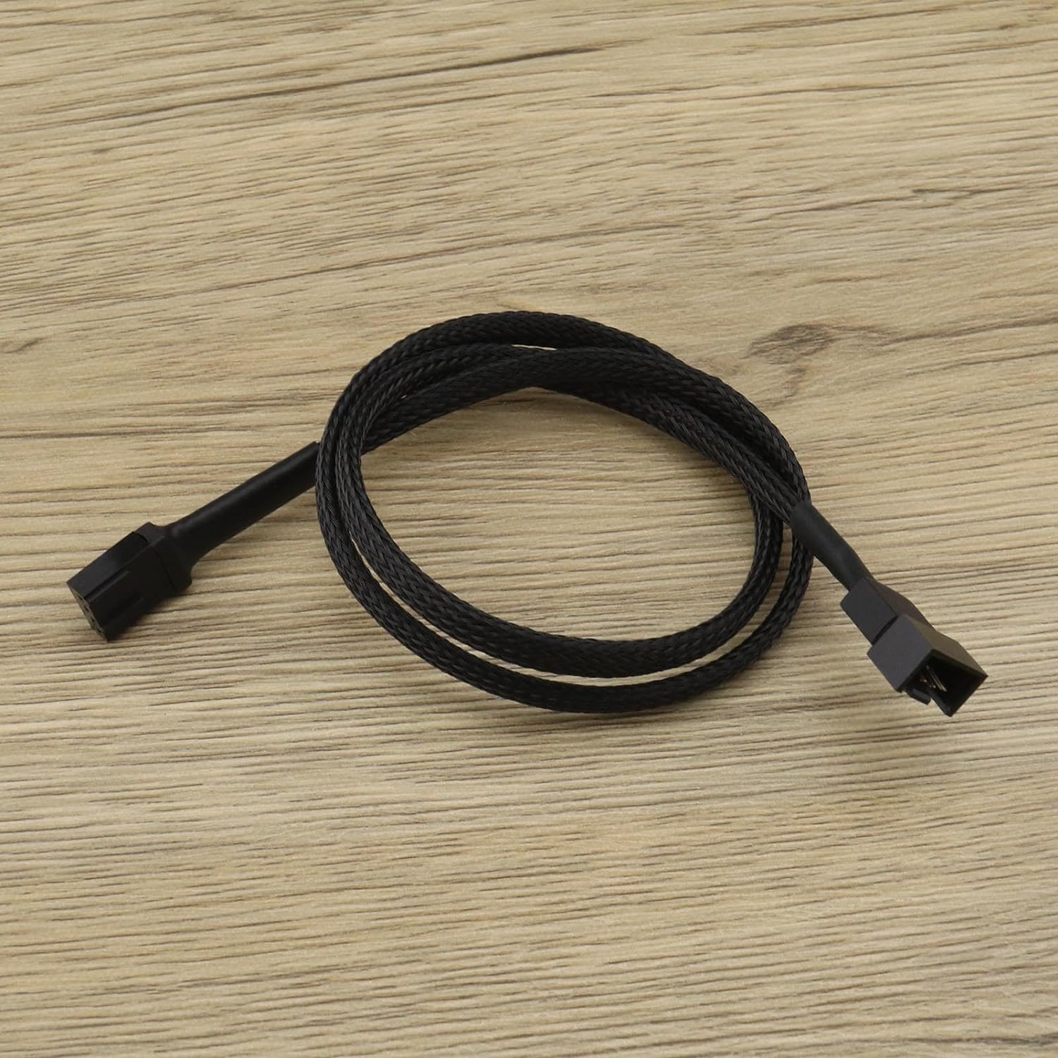 Ecsing 3PCS 4-Pin Fan Extension Cables Compatible with 3 Pin and PMW Connector 60Cm 24AWG Nylon Braid Male to Female Extending Cable image number 5