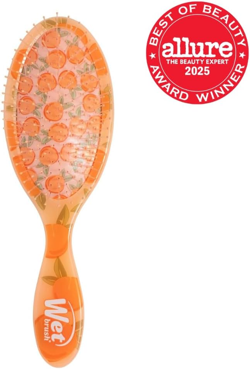 Wet Brush Original Detangler, Peach (Tutti Fruity), Ultra-Soft Intelliflex Bristles Glide through Tangles, Detagnling Hair Brush, All Hair Types (Wet & Dry), Women & Men, Limited Edition image number 1