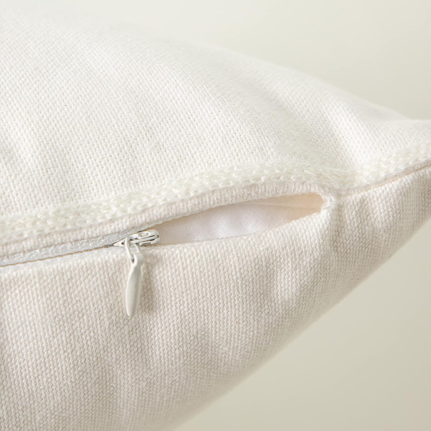 18X18,Cotton Christmas Blessing Throw Pillow Cover for Bed Sofa Cushion Car Snowflake Embroideried Pillowcases,1Pair White image number 6