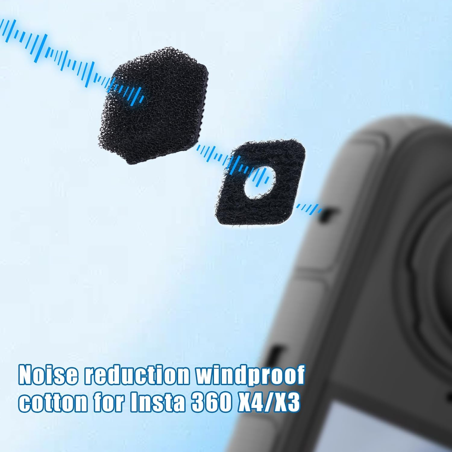 BOXOB 6 Sets Microphone Wind Muff for Insta 360 X4/X3 Camera, Anti-Noise Sponge Mic Windshield Replacement Wind Noise Reduction Cover Accessories for Clear Audio image number 5