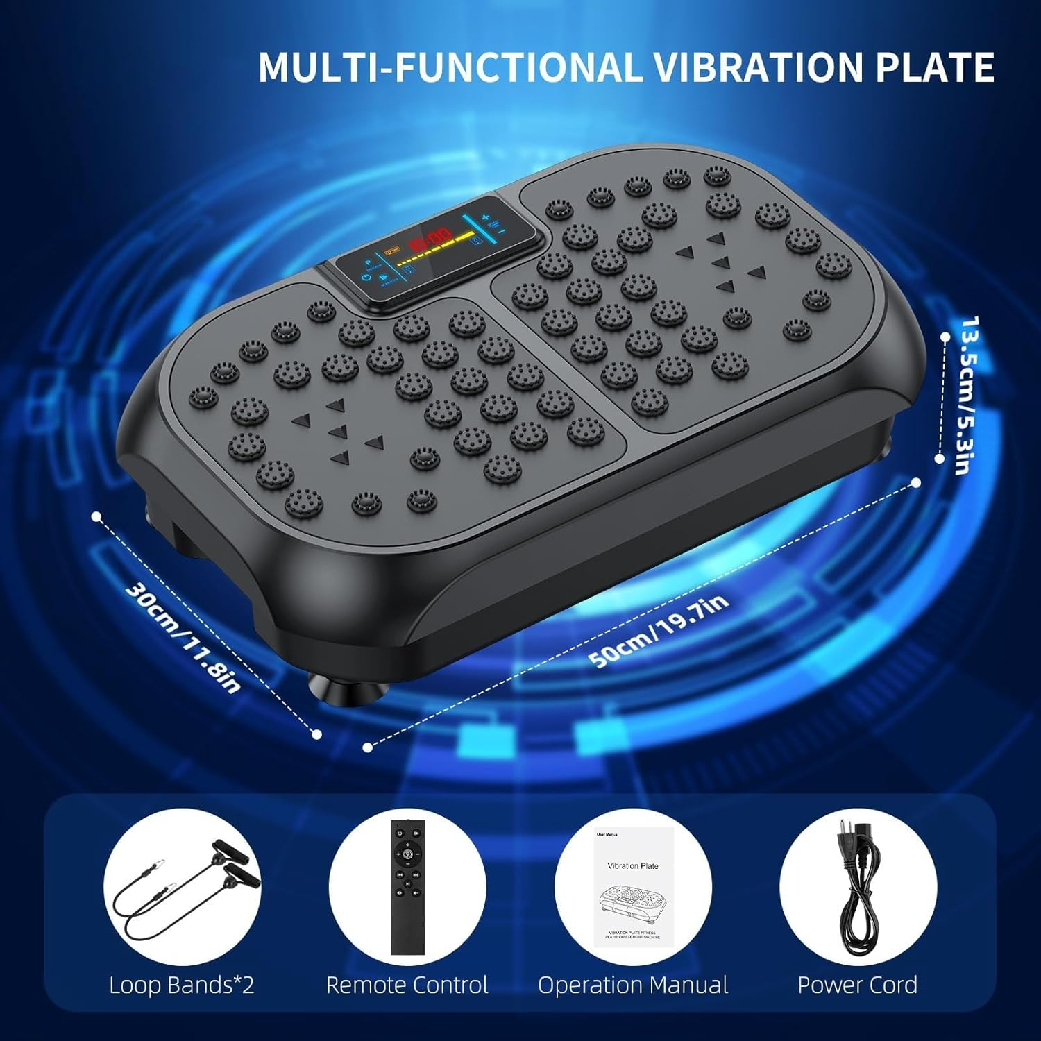 Vibration Plate Exercise Machine, Vibration Plate for Lymphatic Drainage, Whole Body Vibrating Plate Exercise Machine, Waver Vibration Plate High-Intensity Fitness Equipment for Weight Loss image number 5
