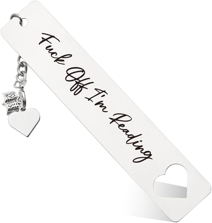 THRXOBN Funny Bookmark for Women, Men, Kids, Teens, Teachers, Book Lovers, Stainless Steel, 1 Piece
