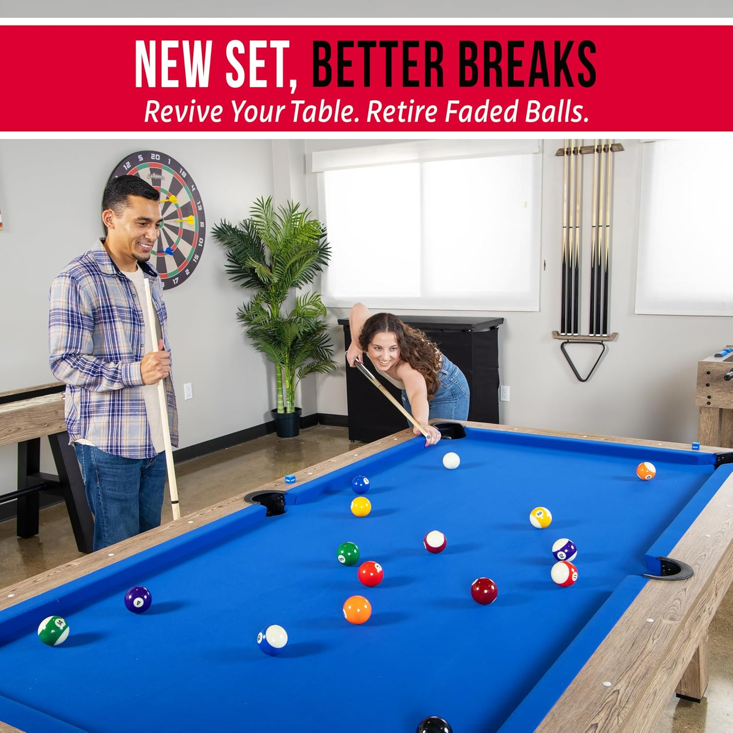 Gosports Regulation Billiards Balls Complete Set of 16 Professional Balls image number 1