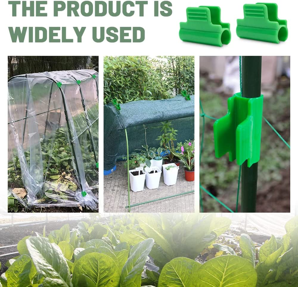 48Pcs Greenhouse Clamps, Greenhouse Clips, Film Row Cover Netting Tunnel Hoop Clip, Frame Shading Net Rod Clip for Garden Hoops, Grow Tunnel, Support Frame, 8Mm/0.31In image number 6