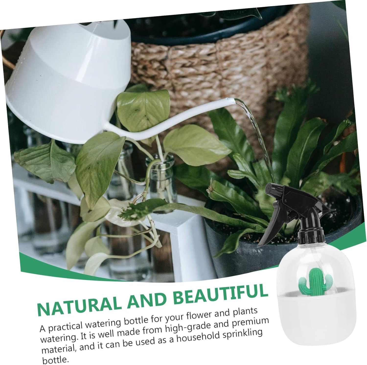 Watering Can Tool Indoor Plants Watering Sprayer Weed Sprayer Gardening Spray Bottle - White image number 5