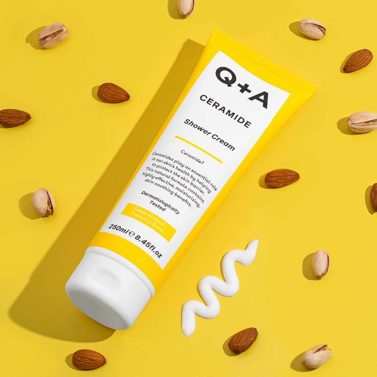 Q+A Ceramide Shower Cream, Provides a Gentle Cleanse, Deeply Nourishing the Skin with a Rich and Creamy Formula of Squalane, Jojoba Seed Oil, and a Sustainable Ceramide Extract from Pineapples, 250Ml image number 2