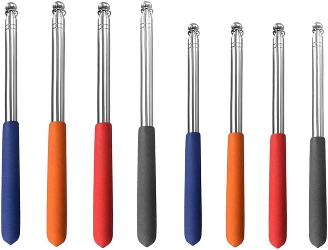 2Pcs 120Cm Telescopic Flag Poles, Extendable Handheld Flagpoles Stainless Steel with Anti-Slip Grip for Tour Guides & Pointer for Teachers (Random Color) image number 2