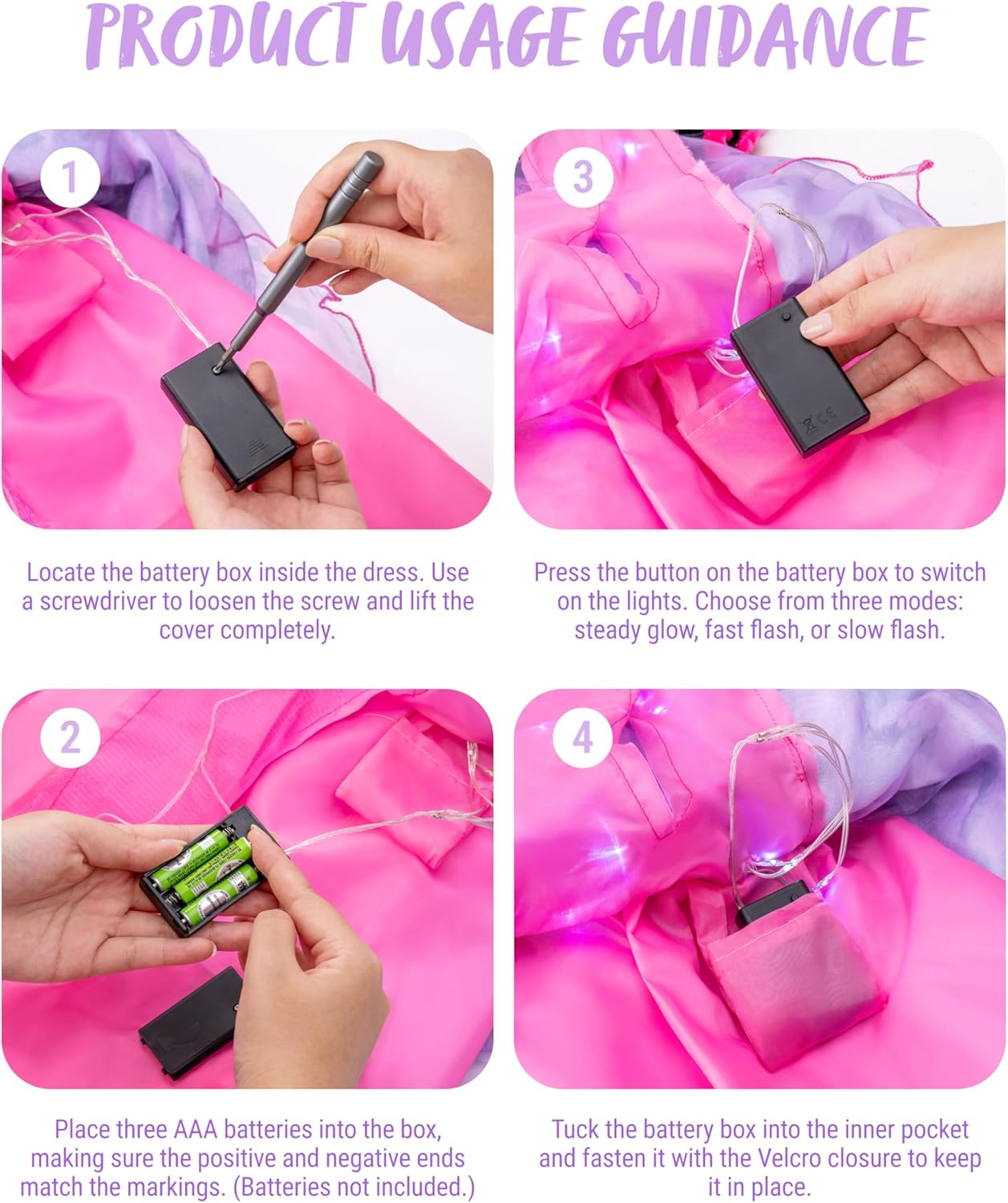 Spooktacular Creations Witch Costume Kids, Light up Halloween Costumes Witch Dress with Hat and Broom, Halloween Parties image number 1