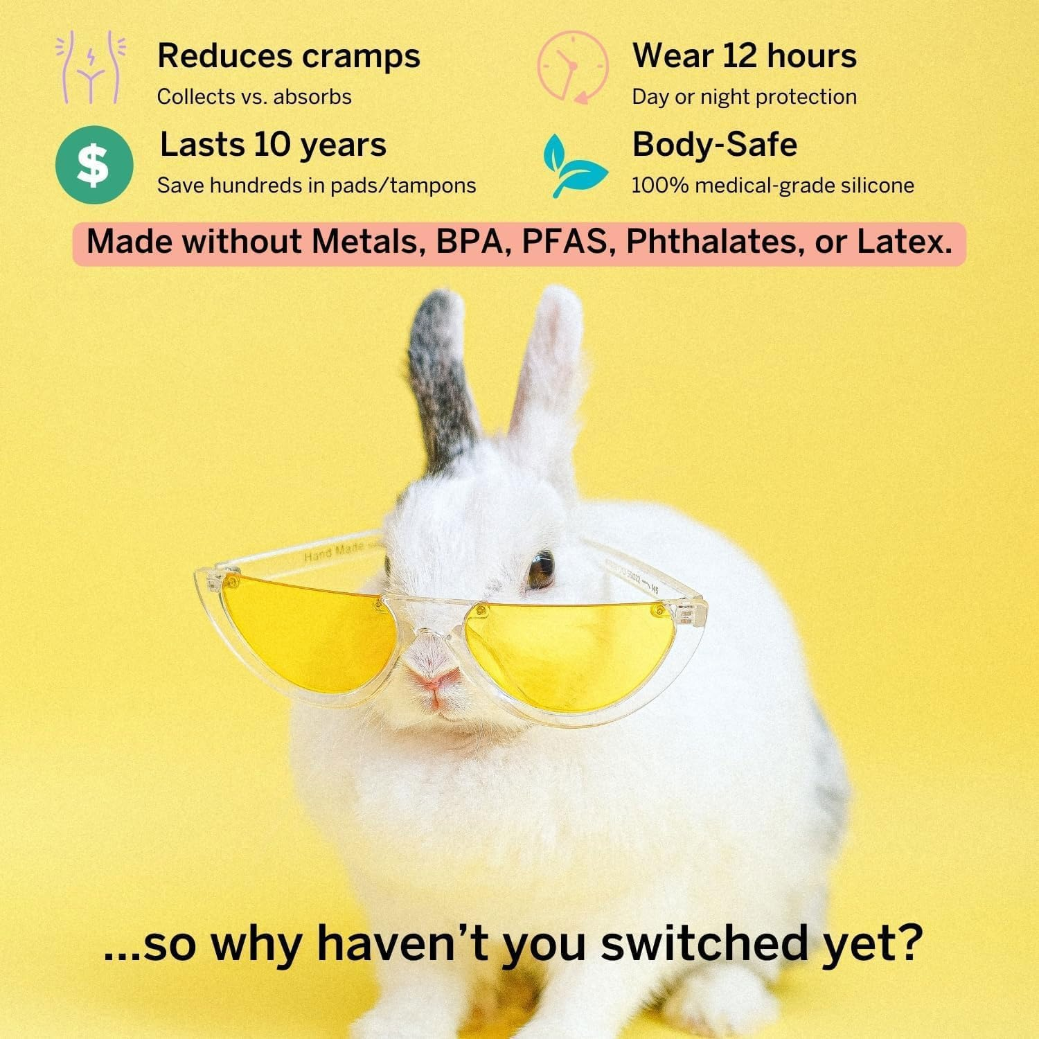 Pixie Menstrual Cup - No Metals or Toxins - 100% Medical-Grade Silicone - Ranked 1 for the Most Soft Reusable Period Cup - Wear 12 Hours - Tampon Alternative - Buy One We Give One (Small) image number 5