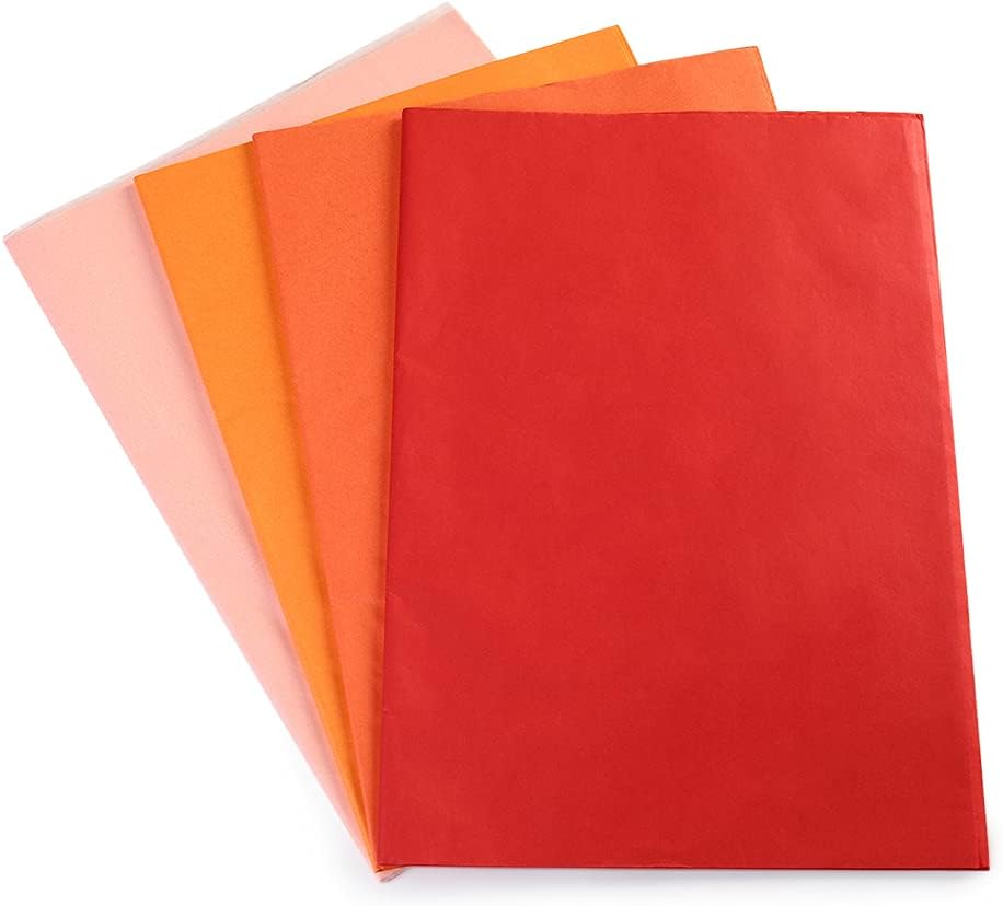 120Pcs Tissue Paper Bulk Tissue Paper Sheets 50X35Cm Gift Wrapping Paper Wrapping and Packing Paper for Weddings Birthday Party Arts Crafts DIY Christmas (Red Series)