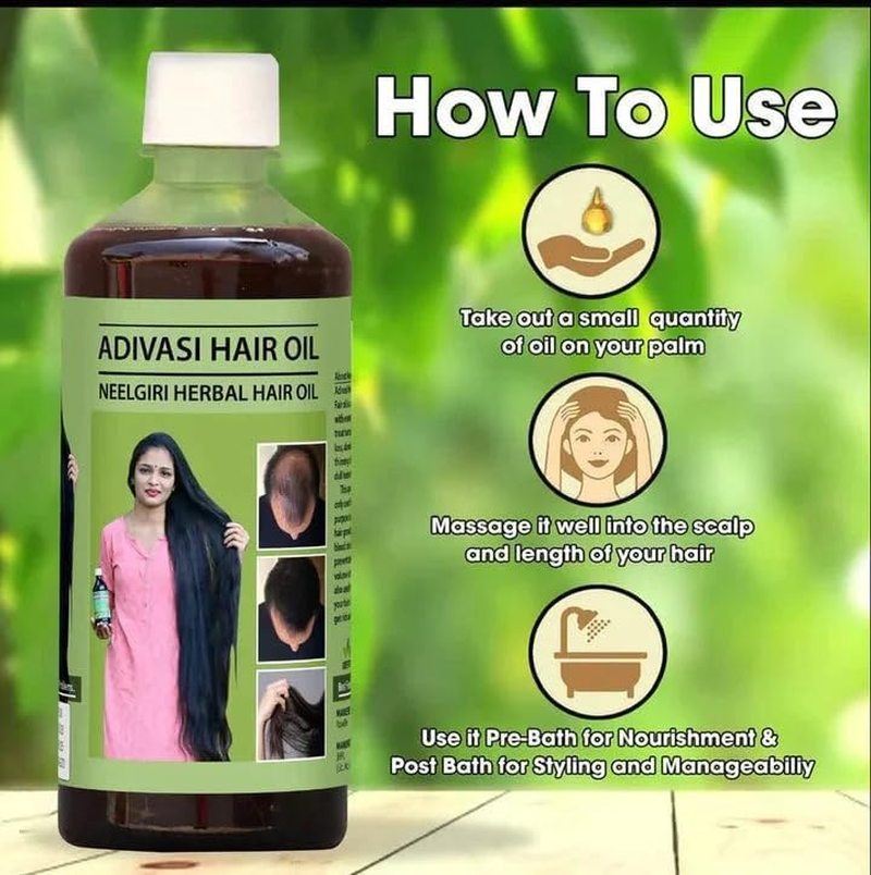 Adivasi Hair Oil Shampoo Combo Kit for Strength Hair & Growth of Hair (2 Item Combo) (Pack of 2) image number 3