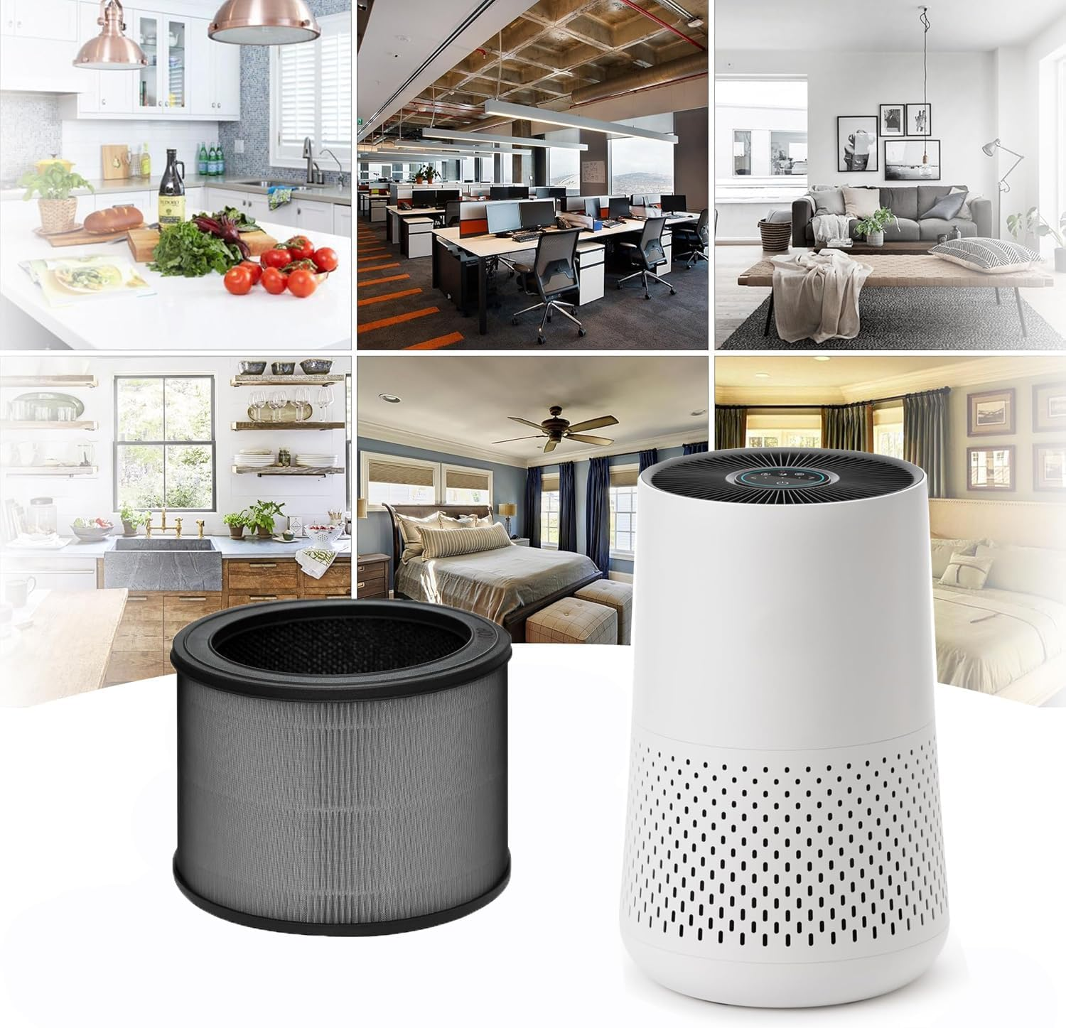 2Pcs AUS-0850AAPU Replacement True HEPA Filter,Air Purifier Filter for Compact 4-Stage Hospital Grade True HEPA Air Purifier image number 5