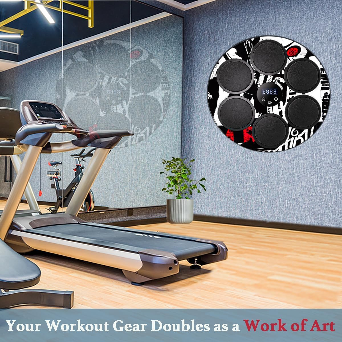 2025 New Music Boxing Machine, Smart Bluetooth Punching Target Trainer with Gloves, Home Workout Boxing Training Equipment for Adults & Teens (Style-B) image number 4