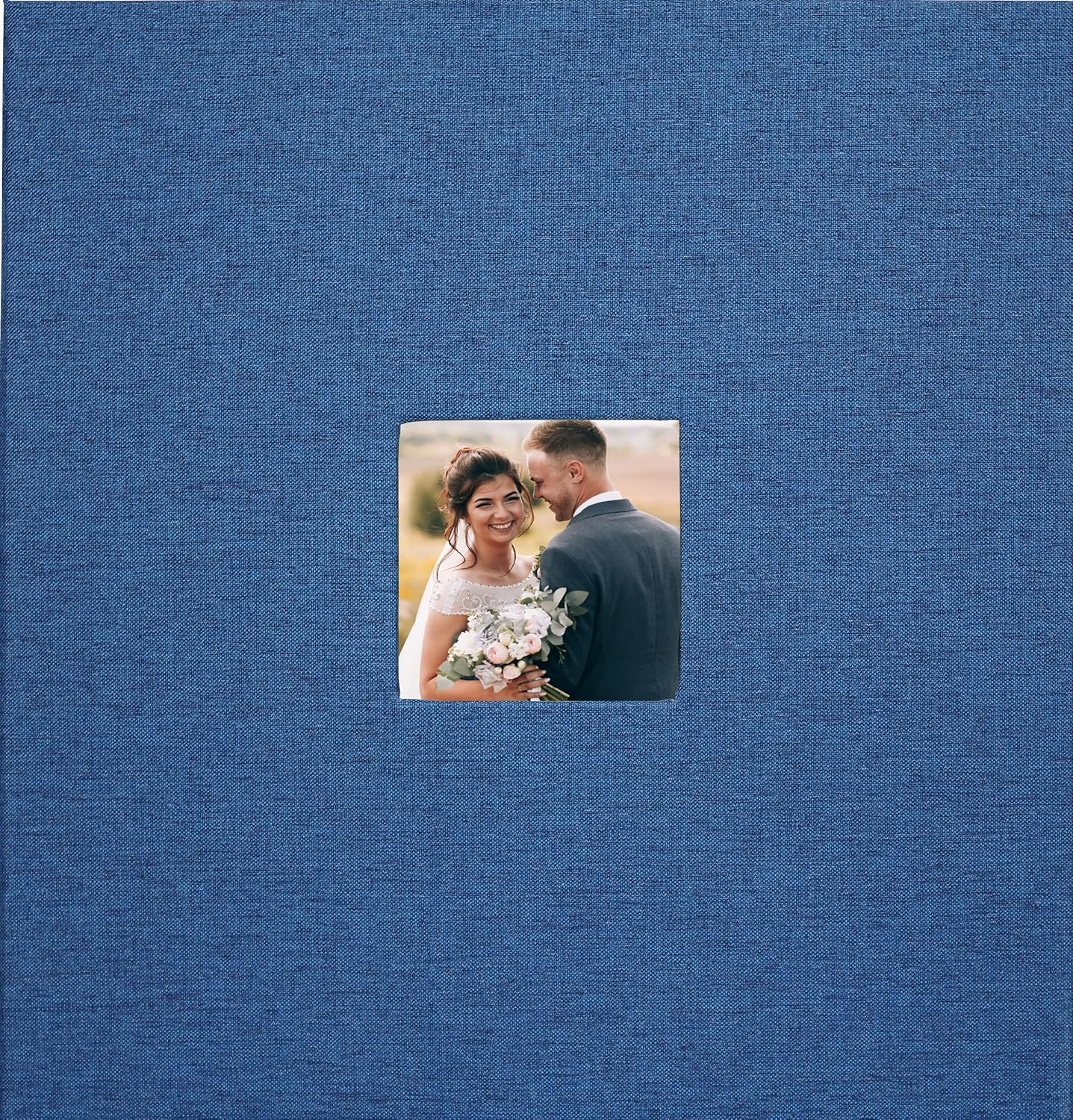 Navy Linen Photo Album - Oversized 12-1/2" X 13" (40 Self-Adhesive Pages) image number 3