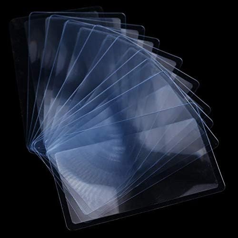1/10PCS 3X Magnifier Magnification Magnifying Fresnel Lens Pocket Credit Card Size Transparent Magnifying Glass (Size : 10Pcs) image number 1