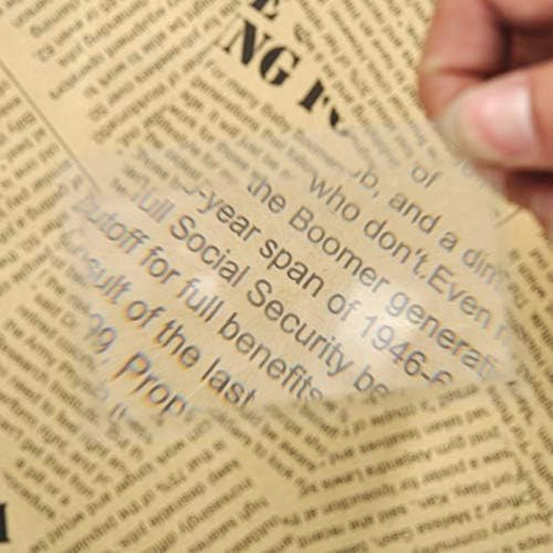 1/10PCS 3X Magnifier Magnification Magnifying Fresnel Lens Pocket Credit Card Size Transparent Magnifying Glass (Size : 10Pcs) image number 2