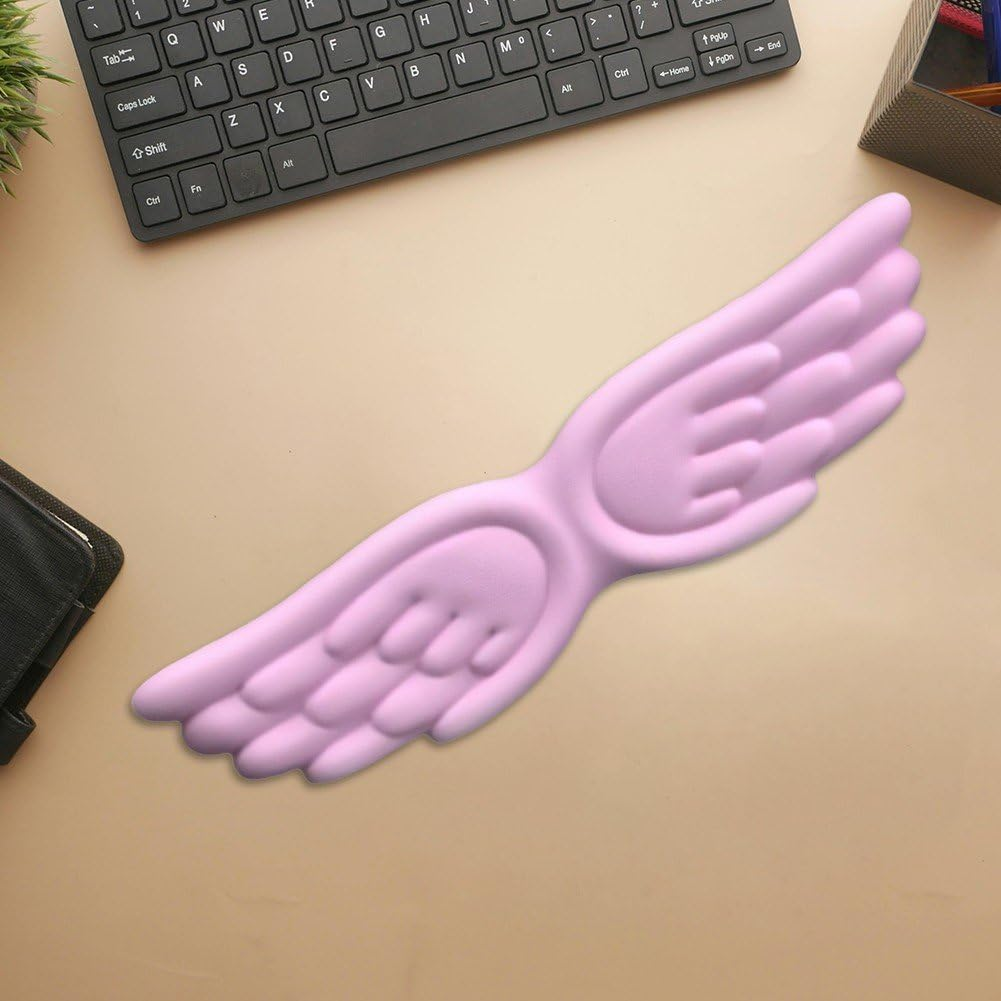 Keyboard Wrist Rest Angel Wings Keyboard Wrist Rest Easy Typing, Pain Relief for Computer and Laptop Home Office Gaming image number 4