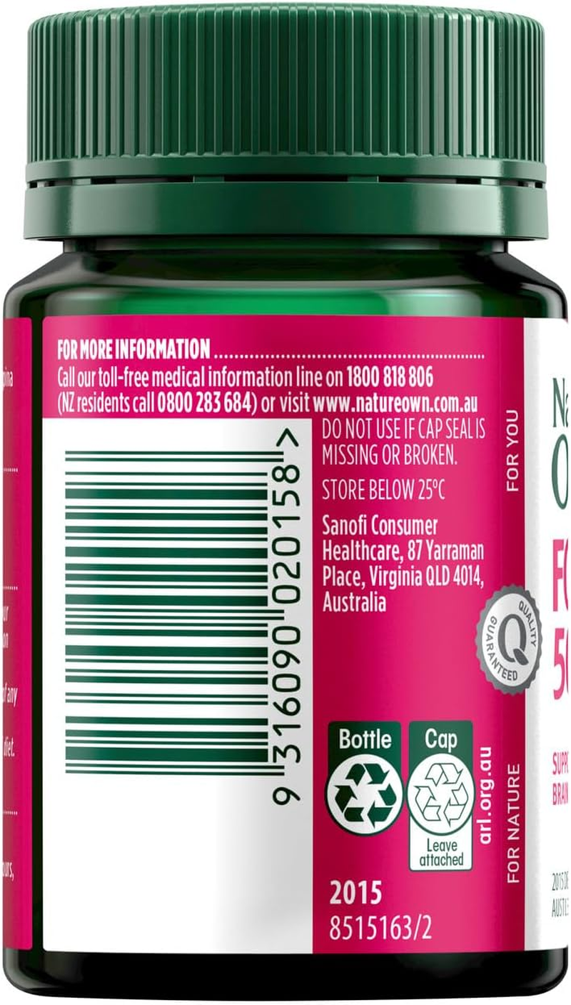 Nature'S Own Folic Acid 500Mg image number 3