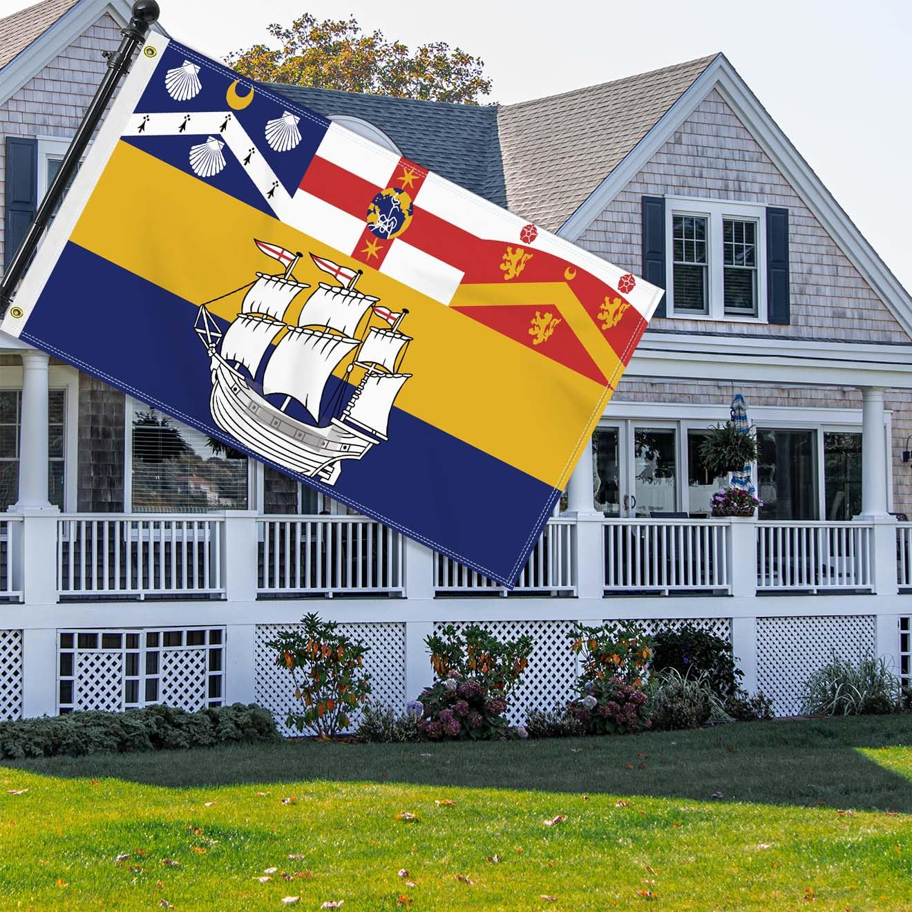 3&times;5 FT Large Sydney Flag, 90&times;150 CM Big 100D Australia City Outdoor Banner,Tiny Doube Side Printing Decor for Patio Garden with Brass Gromment