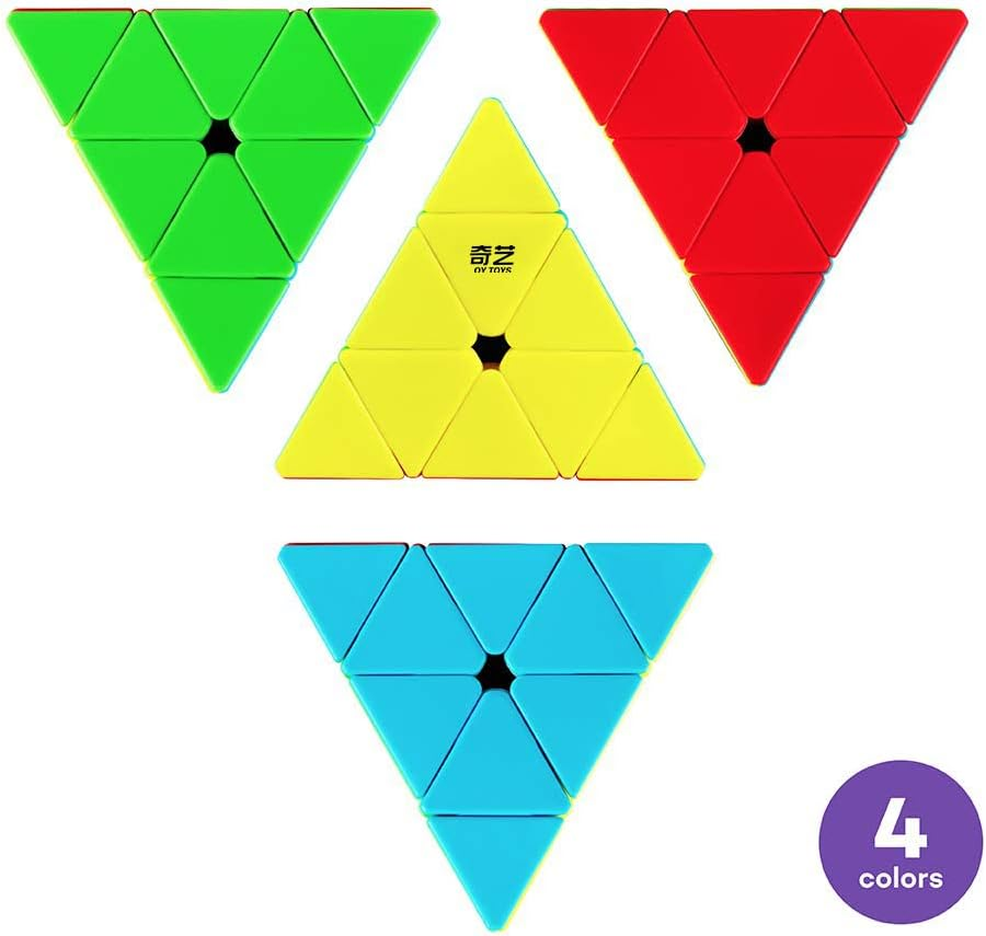 D-Fantix Qiyi Qiming Pyramid Stickerless Speed Cube Triangle Cube Puzzle image number 5