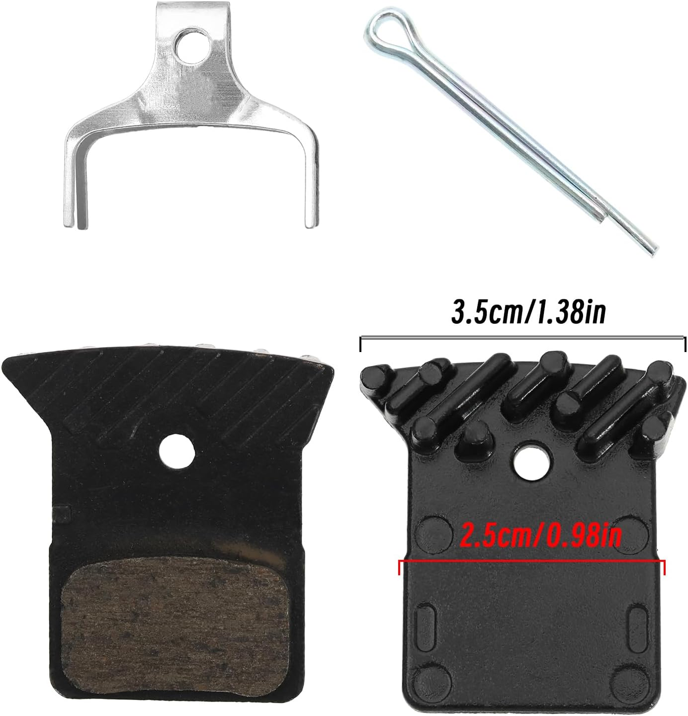 Ecsing Disc Brake Pads Replacement Compatible with Shimano L02A L03A L04A L05A L04C K02S Cooling Fin Disc Brake Pad Motorbike Accessories