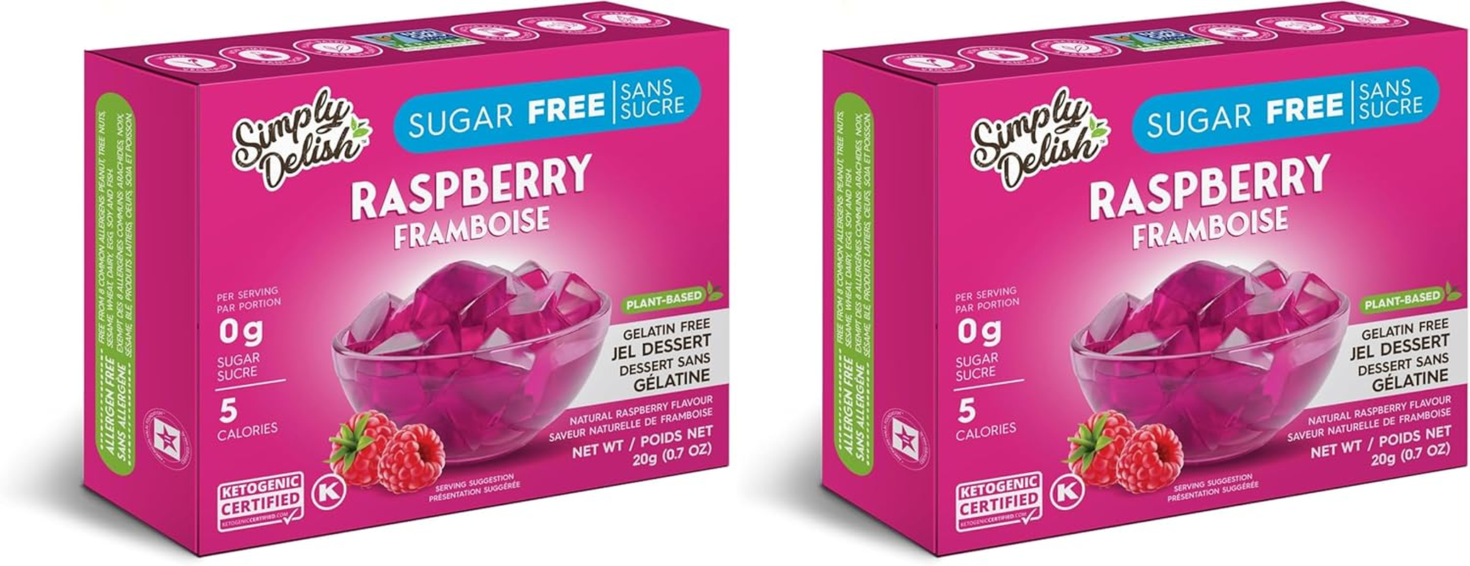 Simply Delish Raspberry Jel Dessert, 20 G