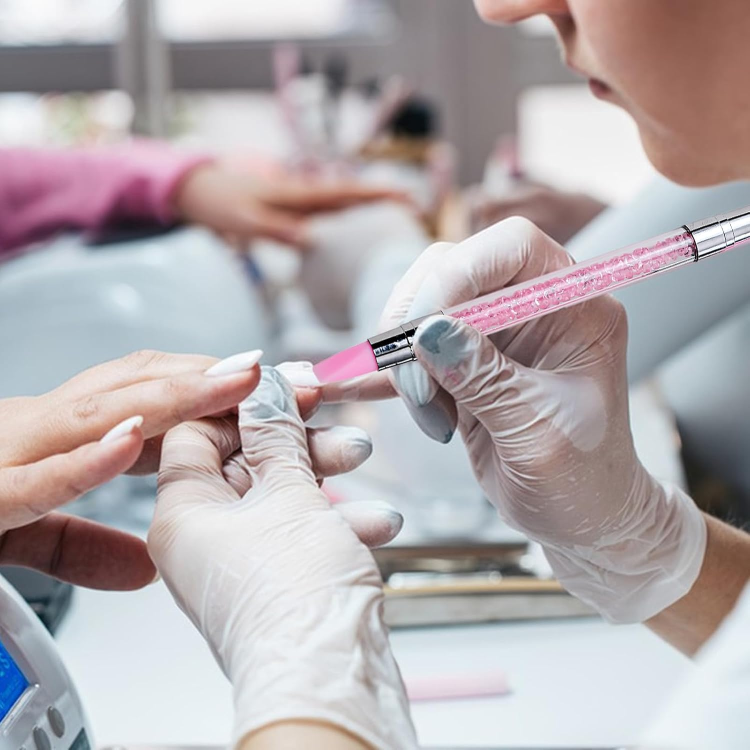 Silicone Nail Tool | Double-Ended Nail Foil Carving Pen - Comfortable Control Fingernail Sculpting Tool for Traveling Business Trip School image number 5