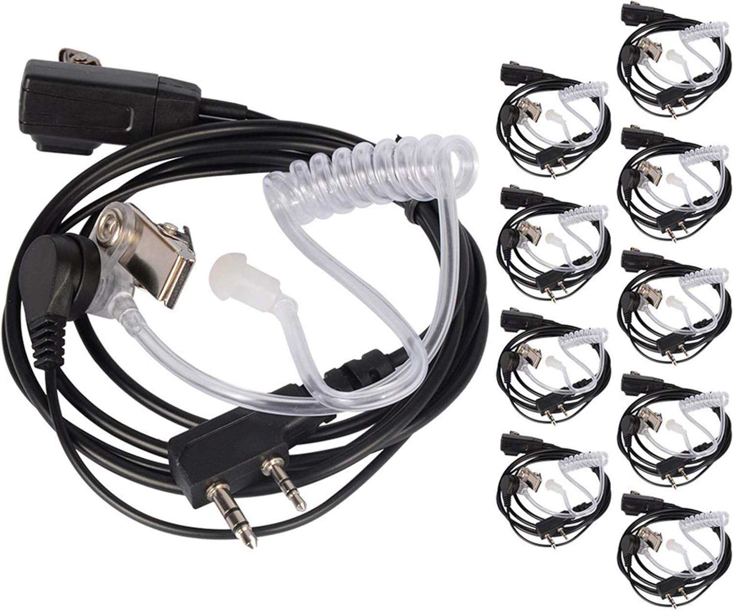 10PCS Accessories Air Acoustic Tube Headset Earpiece for for Radio Walkie Talkie Headset for 888S UV-5R UV-82 image number 1