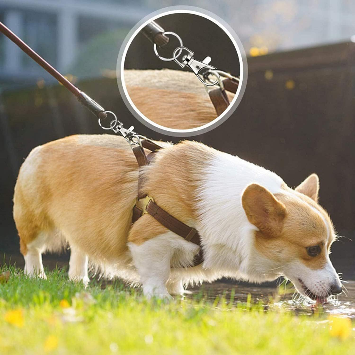 20X Detachable Swivel Lobster Clasp Clips Hook Alloy Key Ring Split Keychain Durable DIY for Key Split Ring Blanks image number 2