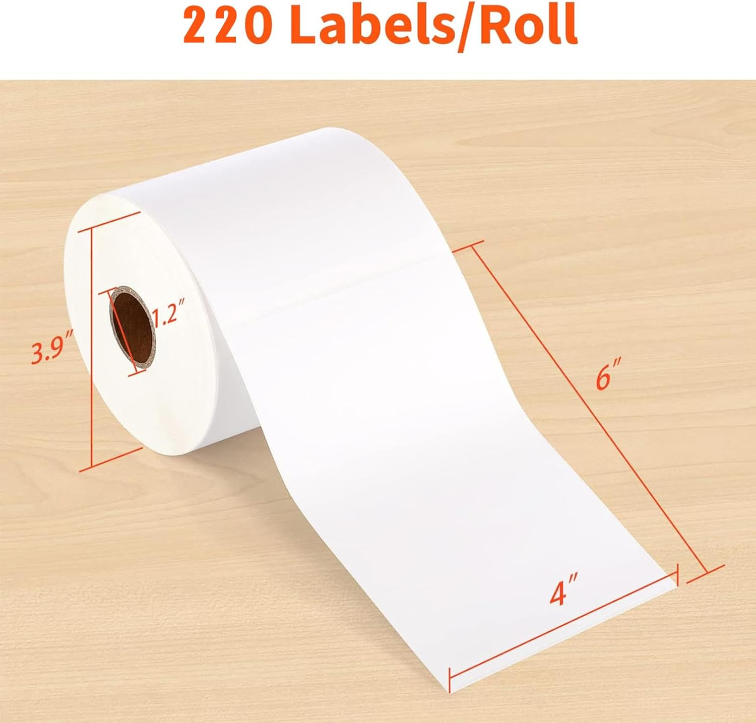 4"X6" Thermal Labels - Compatible with Dymo，Rollo, Brother, Zebra and Most Thermal Printer, Perforated Postage Thermal, Commercial Grade,Permanent Adhesive, 250 Labels/Roll