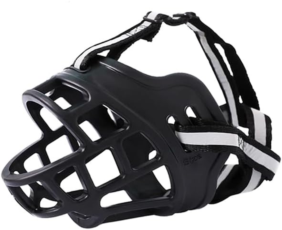 6 Sizes Adjustable Pet Dog No Bite Silicone Basket Muzzle Cage Mouth Mesh Cover image number 4