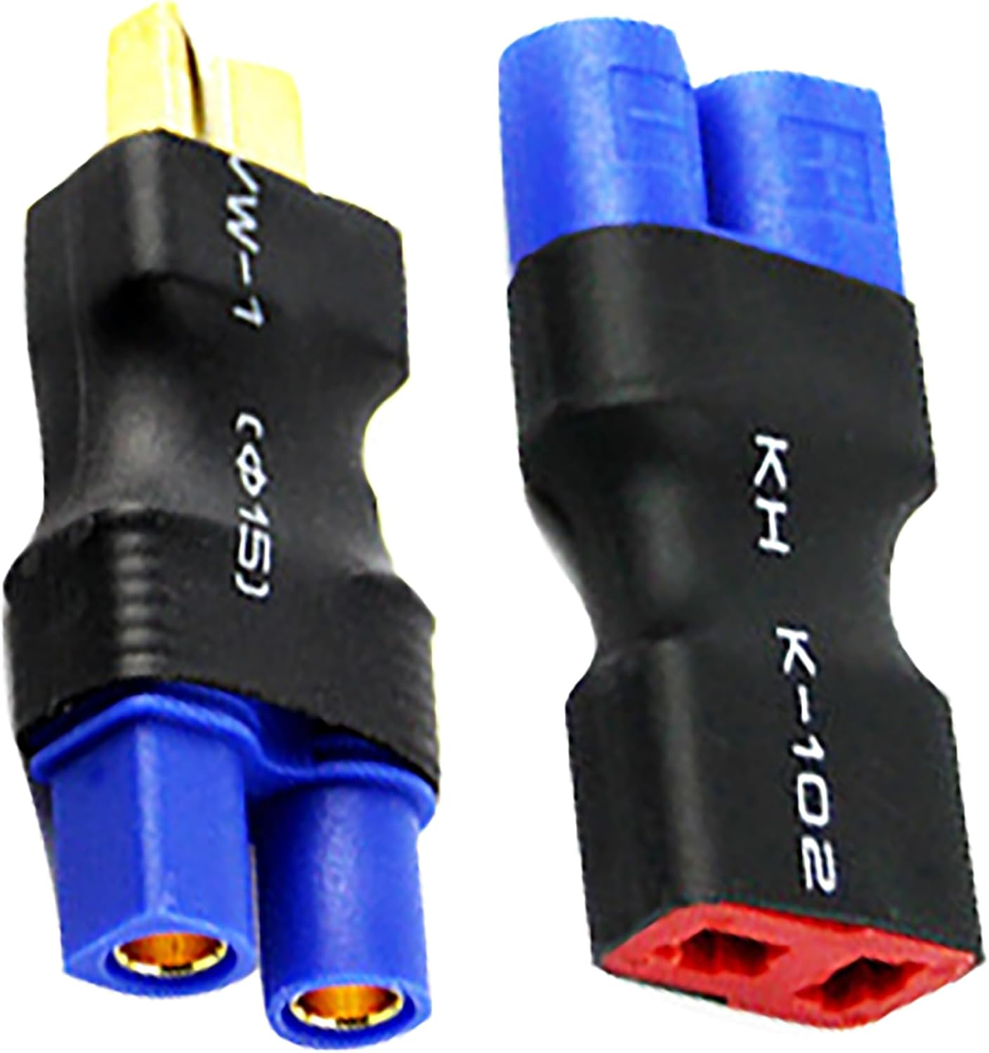 Tunghey 2Pack No Wires Connector, T-Plug Deans Style to EC3 Male Female Connector Adapter