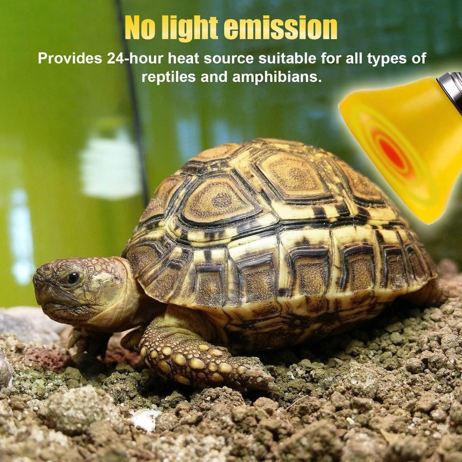 3 PCS Pet Ceramic Heat Lamp, Infrared Bulb Emitter Lamp, 25W 50W 75W, Reptile Heating Lamp Bulb, E27 Interface, Heating Color Change, Fit for Pet Brooder Coop Chicken Reptiles Amphibian (Yellow)