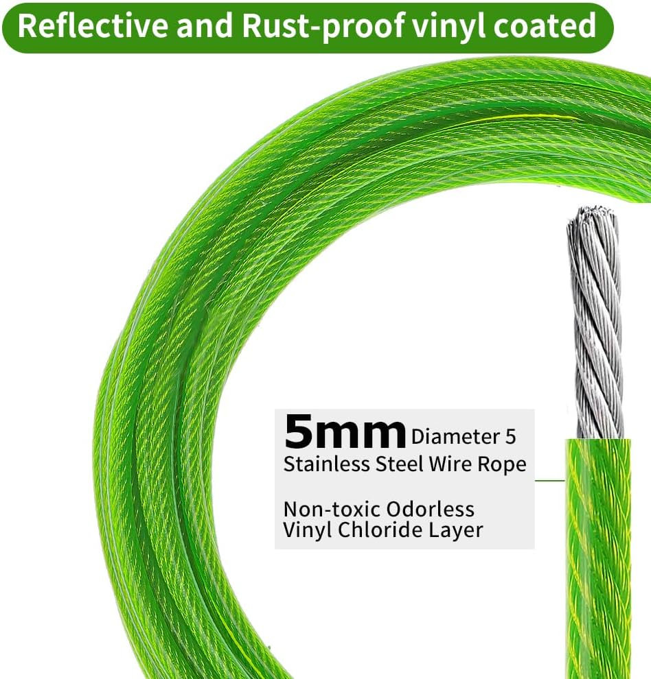 10Ft Tie Out Cable for Dogs up to 350LBS - Rust Proof Training Cable for Yard and Camping image number 5