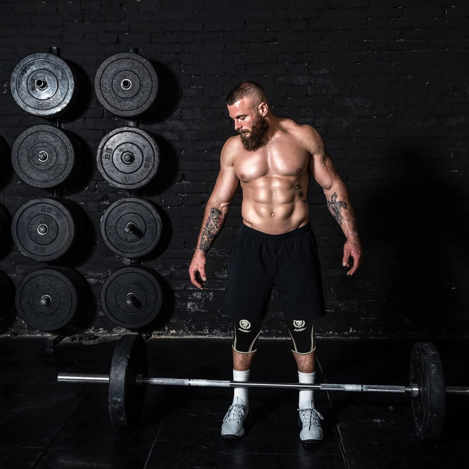 Knee Sleeves (1 Pair), 7Mm Compression Knee Braces for Squats,Weightlifting,Powerlifting,Cross Training for Men & Women（Medium） image number 5