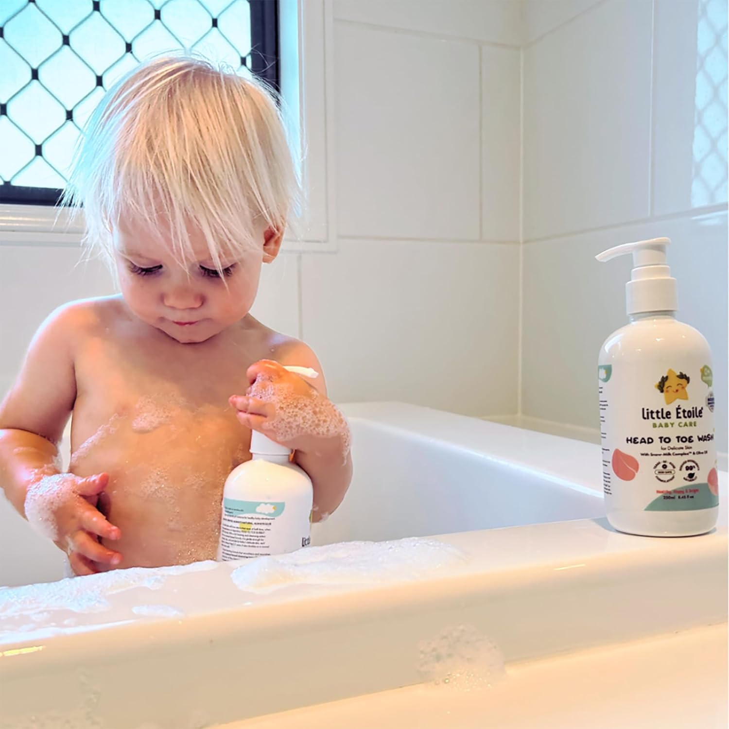 Little &Eacute;toile Gentle Head-To-Toe Baby Body Wash | 2-In-1 Hair & Body Cleanser for Delicate Skin | Hypoallergenic, Sulphate-Free | Made in Australia | 0+Months (Delicate Skin, 250Ml) image number 4