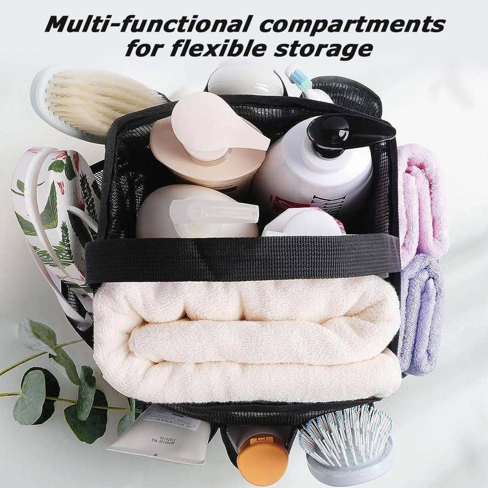 Mesh Shower Caddy Portable for College Dorm Room Essentials with 8 Pockets, Hanging Shower Caddy Dorm Basket, Quick Dry Shower Bag for Bathroom image number 1