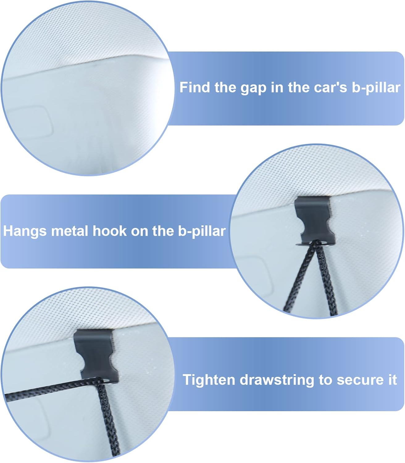 Car Divider Curtain Sun Shade, 1Pc Removable Front Rear Seat Car Curtains and 2Pcs Magnet Square Car Side Curtains Blackout Privacy Shades for Car Camping