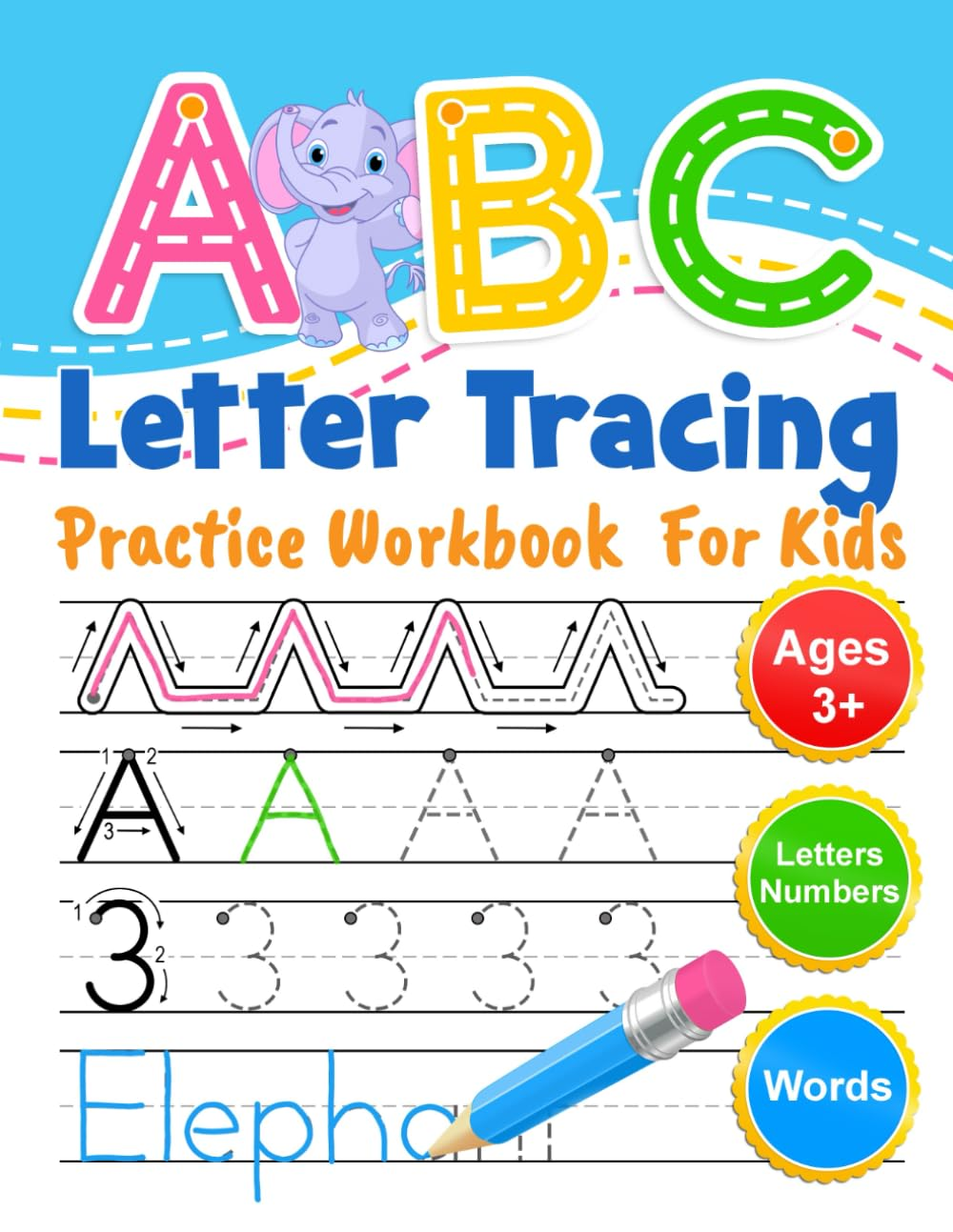 ABC Letter Tracing Practice Workbook for Kids: Learning to Write Alphabet, Numbers and Line Tracing. Handwriting Activity Book for Preschoolers, Kindergartens. image number 1