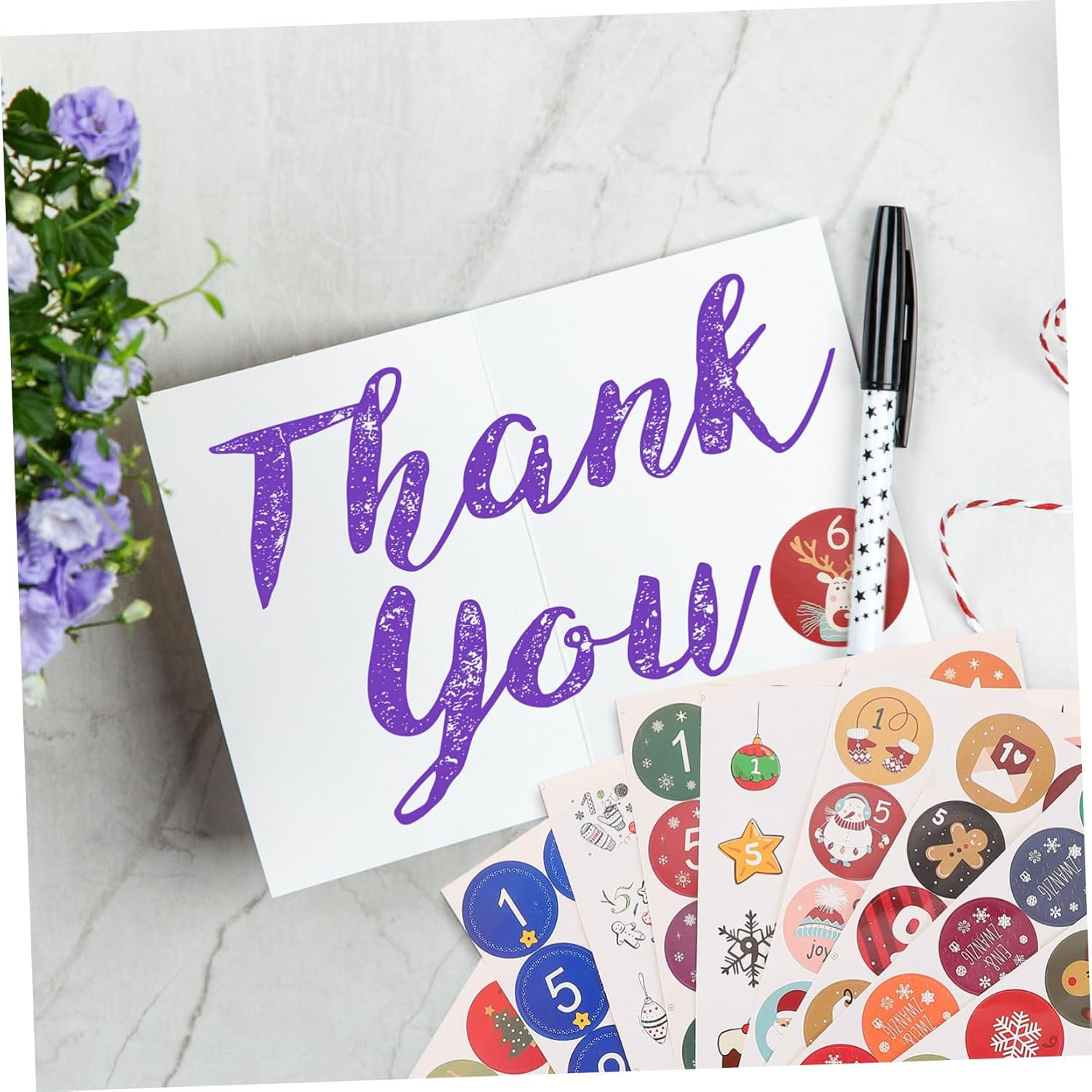 10Sheets Christmas Number Stickers Countdown Decals for Holiday Cards Bags Styles for Festive Decor for Advent Calendars Party Favors image number 2