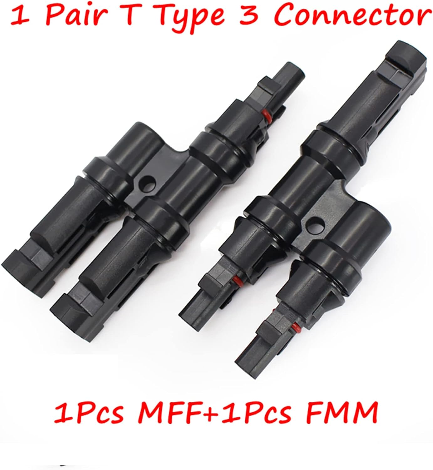 DIGISUO T Type/Y Type Branch Parallel Connector 30A 1000V TUV Solar Panel PV DIY Cable (T Type 1 Pair M/FF and F/MM) image number 5