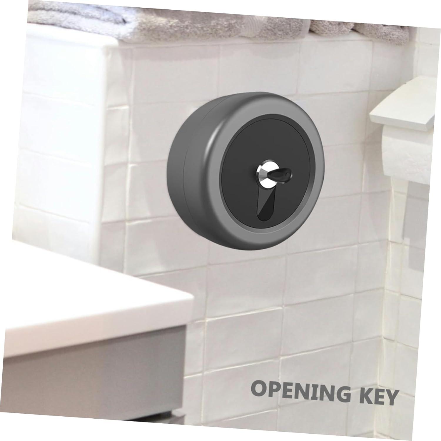 Generic Tissue Box Key Paper Towel Holders Replacement Rod Towel Holder Wall Paper Towel Holder Keys Shorrock Foil Paper Towel Dispenser Lock Para Stand Glove Wipes Dispenser Lid Black Abs image number 3