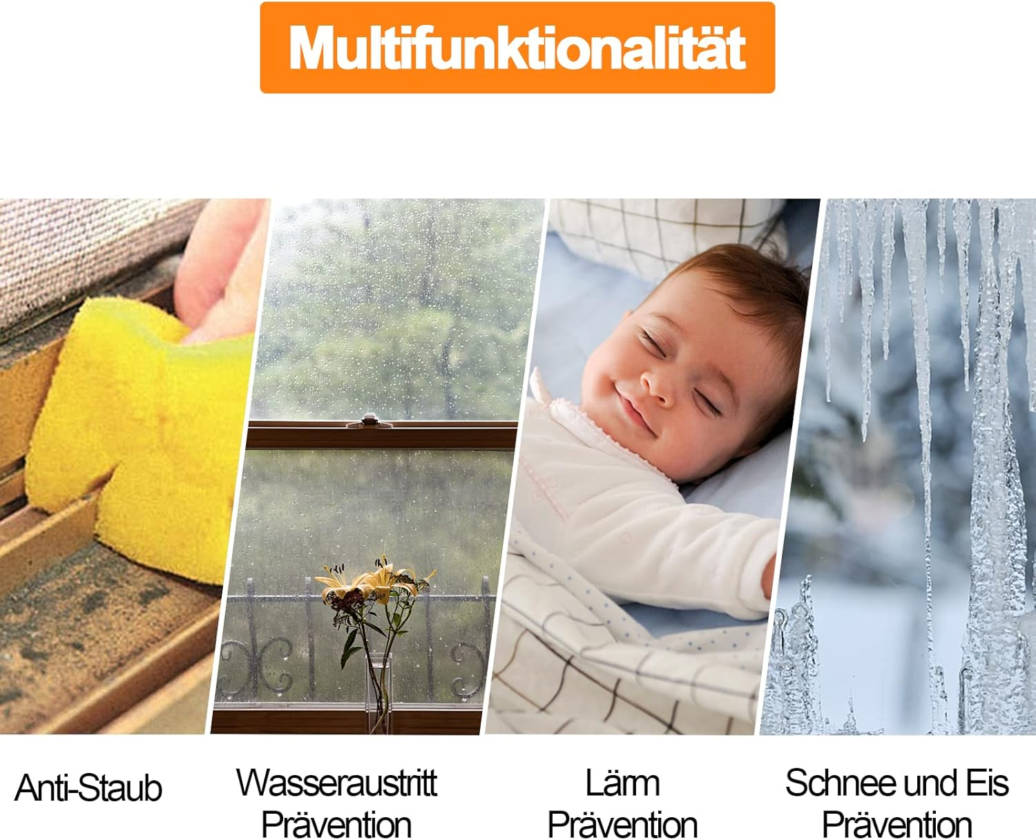 12 M Self-Adhesive Sealing Tape for Doors Windows, 9 Mm (W) X 2 Mm (D) Foam Tape, Foam Strips, Door Seal Window Rubber Seal for Anti-Collision, Soundproofer, Waterproof (White)